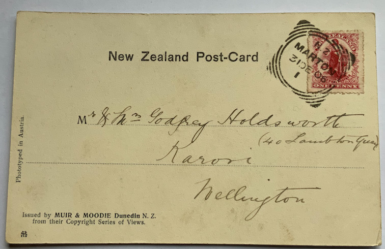 early 1900s New Zealand photograph postcard Broadway, Marton